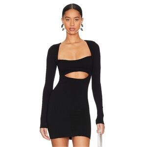 AFRM Elegant Black Cut-Out Dress NWT